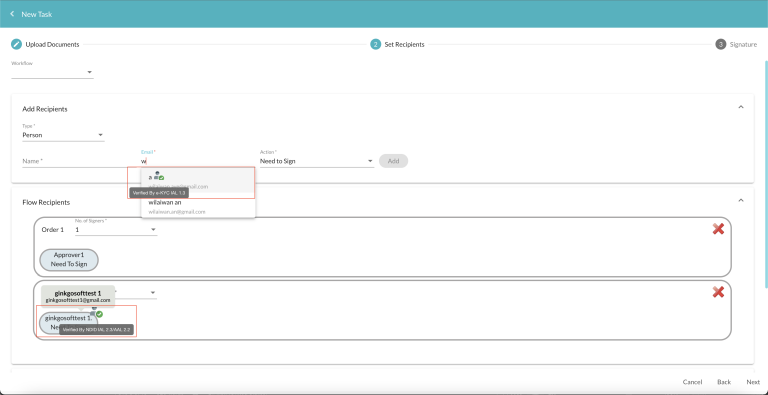 Show verified on the workflow task.